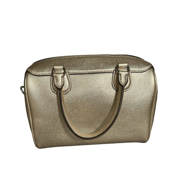 Coach Mini Bennett Satchel Handbag Metallic Platinum - Picture 2 of 10